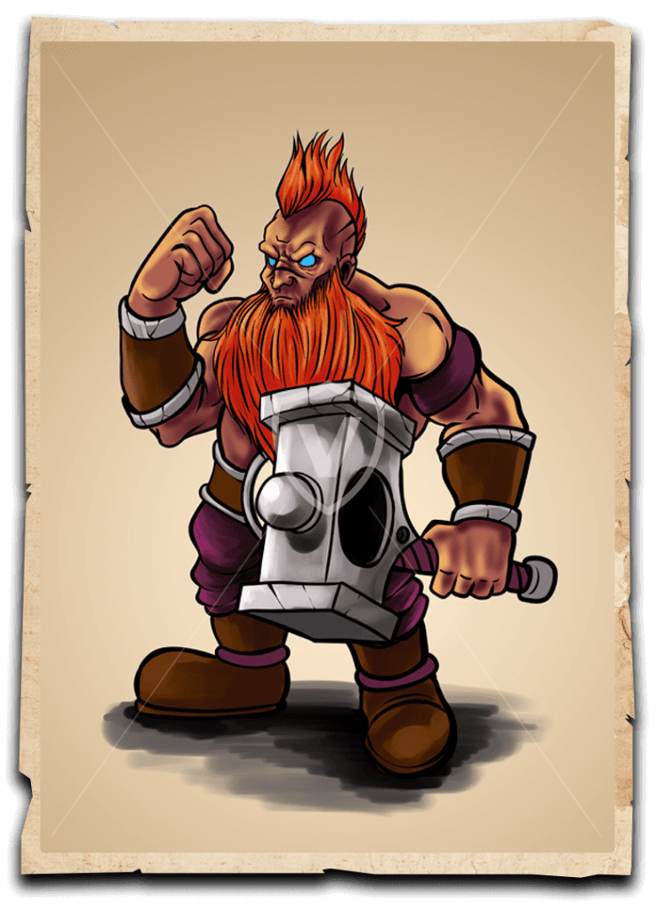 Valiant Graphics - Dungeons N Dragons - Dwarf Barbarian