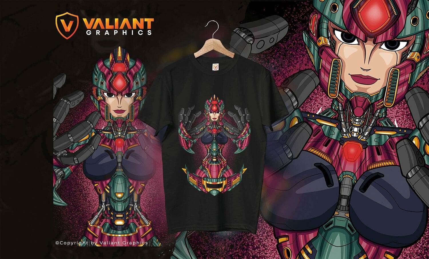 Valiant Graphics - Cyborg 1 - Tshirt Design - Premium